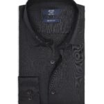 MICRO PATTERN OFFICE SHIRT-BLK | Premium Quality Fashion Apparel