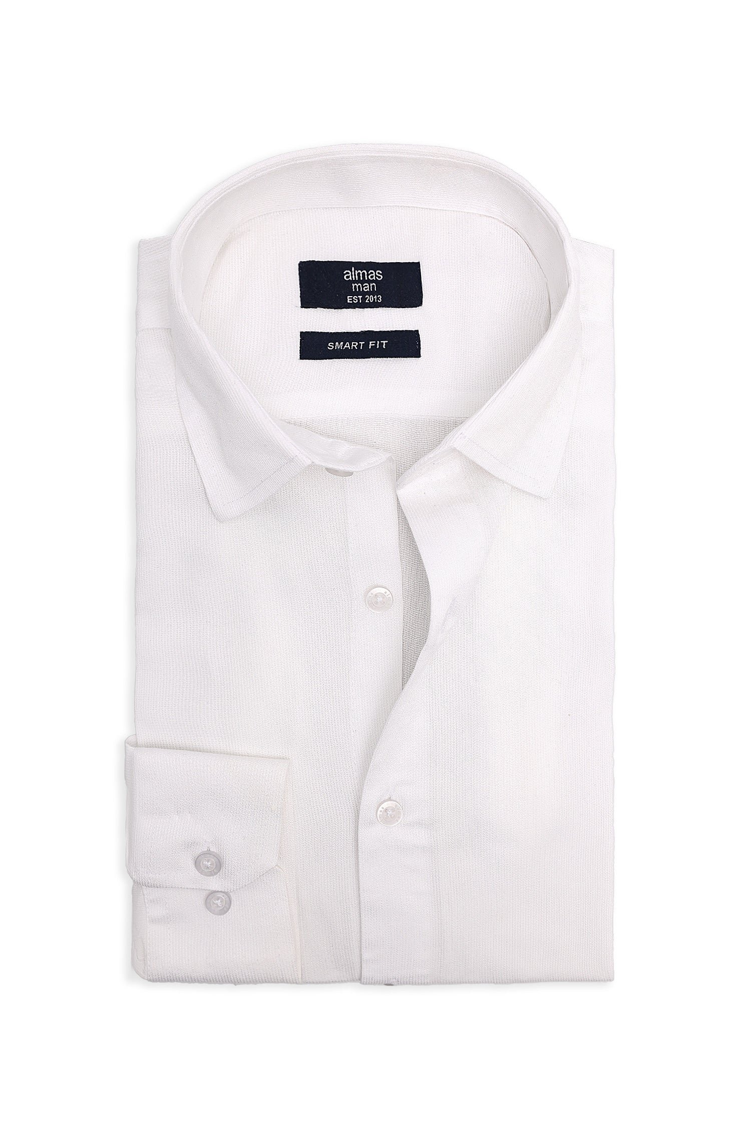 srm105-11_2 MICRO PATTERN OFFICE SHIRT-WHT | Premium Quality Fashion Apparel - Image 1