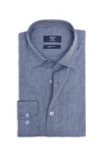 MICRO PATTERN OFFICE SHIRT-NAVY/STRP | Premium Quality Fashion Apparel