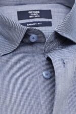 MICRO PATTERN OFFICE SHIRT-NAVY/STRP | Premium Quality Fashion Apparel - Image 2