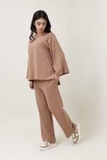 HIGH-STRETCH RELAXED FITNESS TROUSERS-MOCCA | Premium Quality Fashion Apparel - Image 3