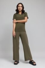 HIGH-STRETCH RELAXED FITNESS TROUSERS-OLIVE | Premium Quality Fashion Apparel - Image 2
