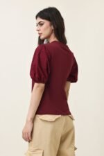 LACE WHISPER TOP-MAROON | Premium Quality Fashion Apparel - Image 5